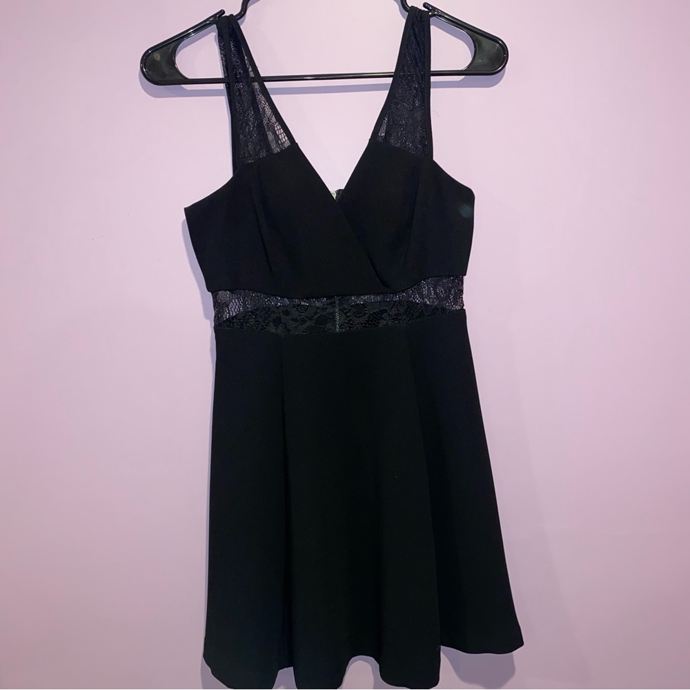 Black lace mini dress BCBG size 0